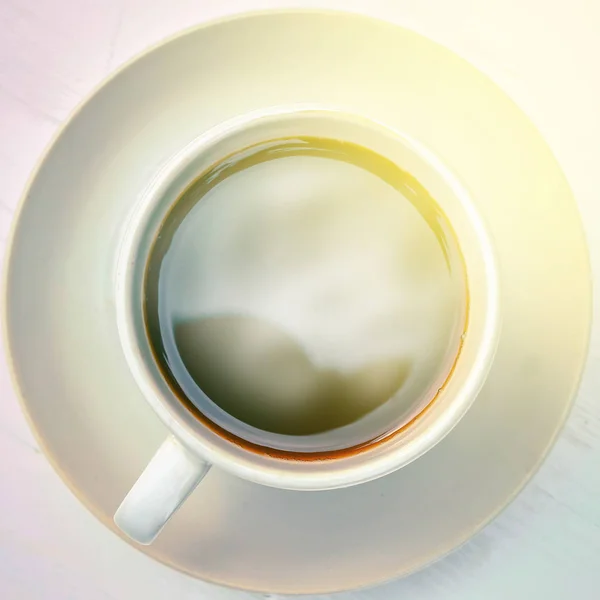 Filiżankę kawy z fasolą — Zdjęcie stockowe