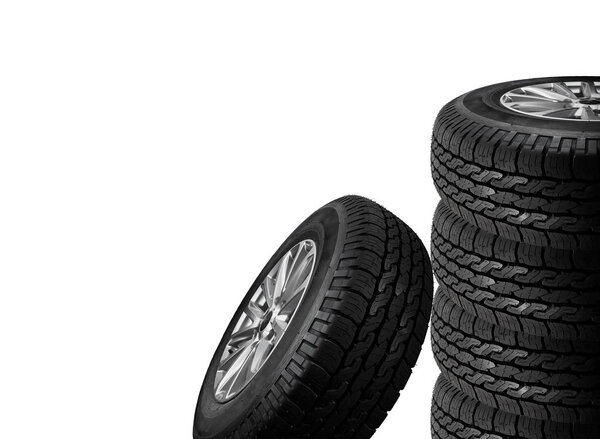 Close up tire with space for texts display 