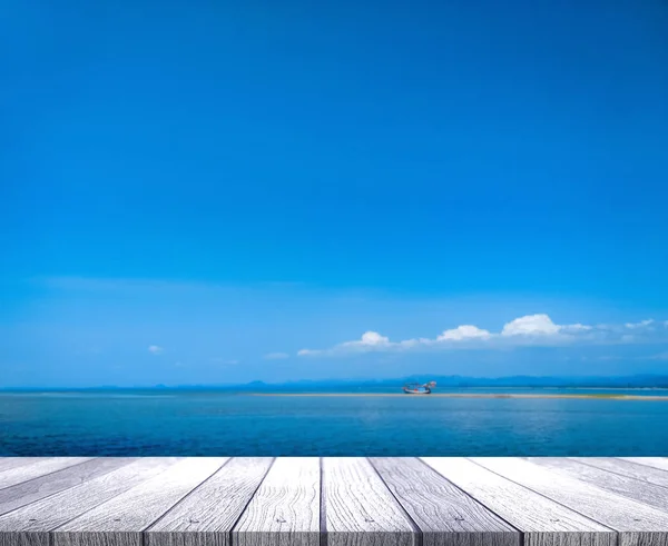 Tabletop with sea — Stock Photo, Image