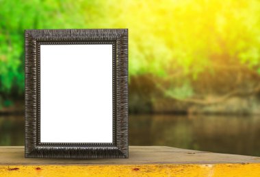 resim çerçevesi üzerinde ahşap