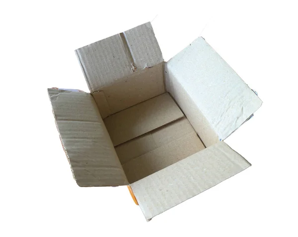 Άνοιξε το κουτί από χαρτόνι — Φωτογραφία Αρχείου