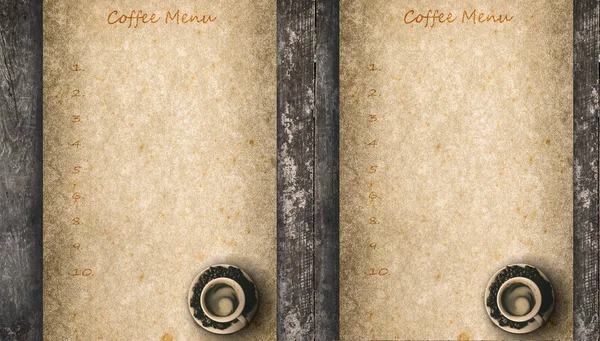 Coffee peper menu — Stock Fotó