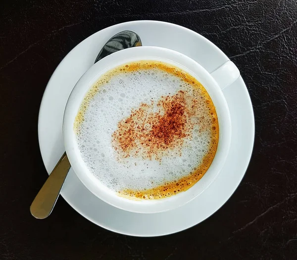 Cappuccino kahve Kupası — Stok fotoğraf