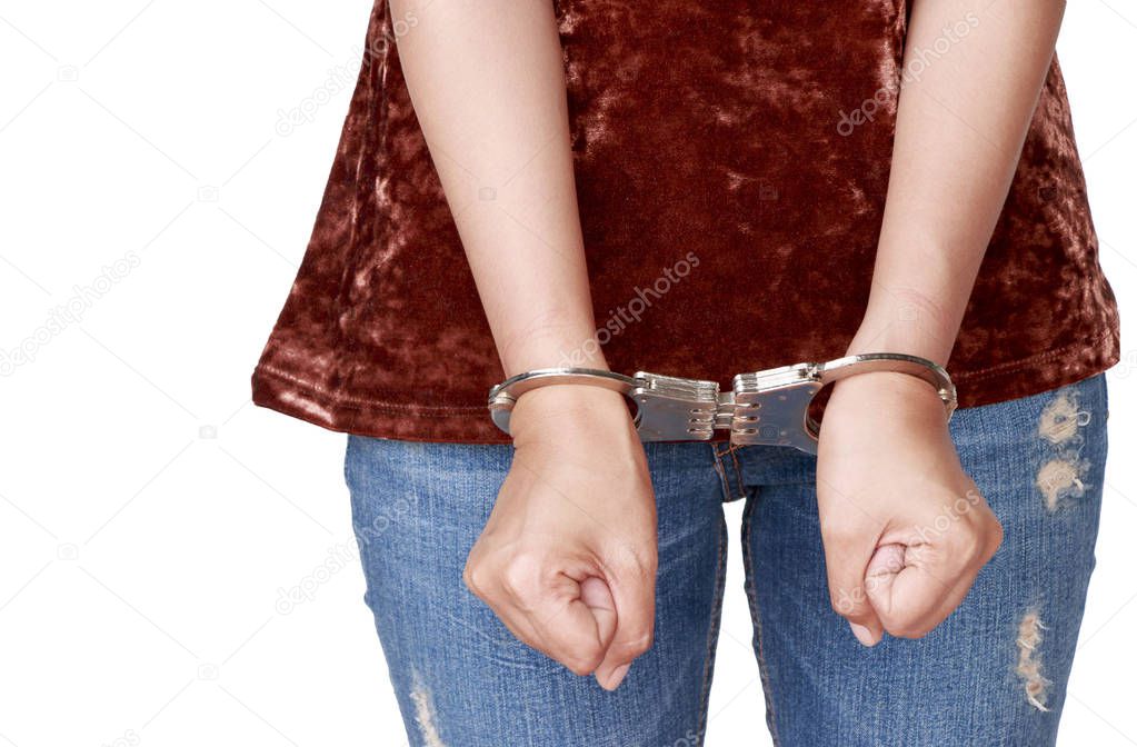 woman with handcuffs