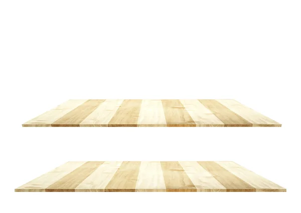 Soft brown wooden shelves table — Stock Photo, Image