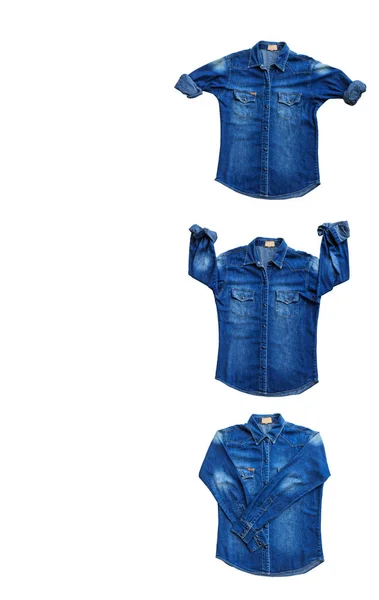 Jeans blu camicia — Foto Stock