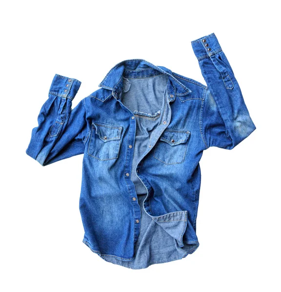 Mavi gömlek jeans — Stok fotoğraf