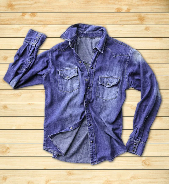 Blue shirts jeans — Stock Photo, Image