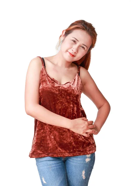 Attraente giovane donna asiatica sorridente — Foto Stock