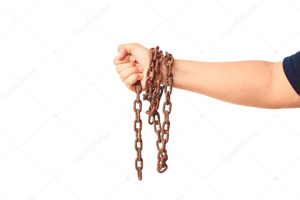 hand with chain