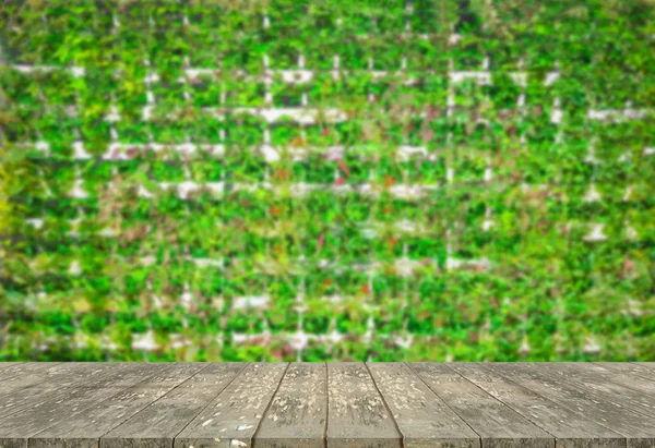 Madera con fondo vegetal —  Fotos de Stock