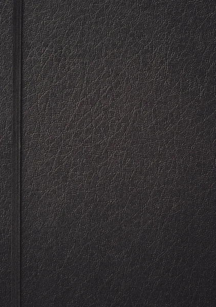 Nero cuoio notebook texture sfondo — Foto Stock