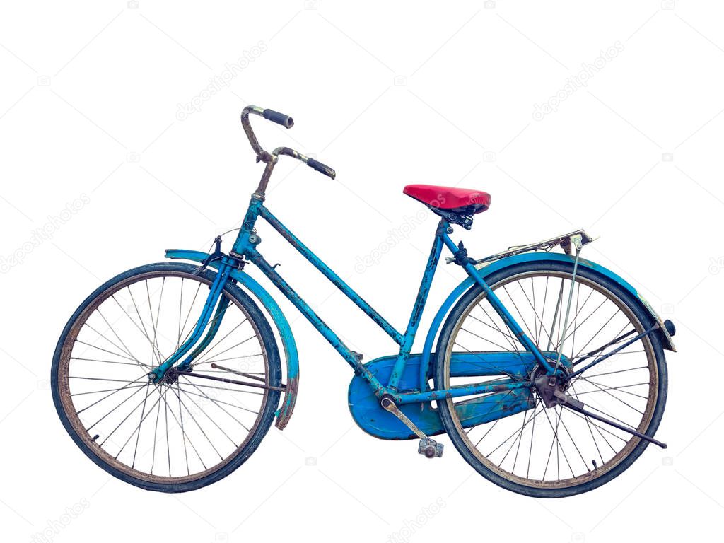 old bicycle blue