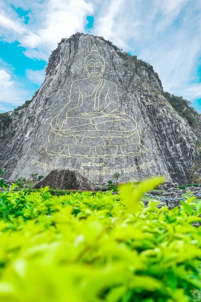 buddha art on big cliff