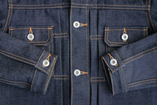 Gros Plan Bleu Denim Jeans Texture Fond Avec Espace Vide — Photo