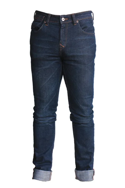Closeup denim jeans stof textuur achtergrond — Stockfoto