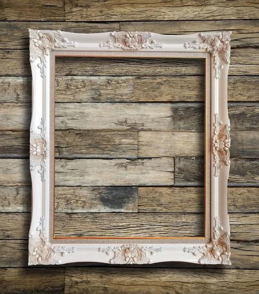老式 rutic 木制镜框 — 图库照片