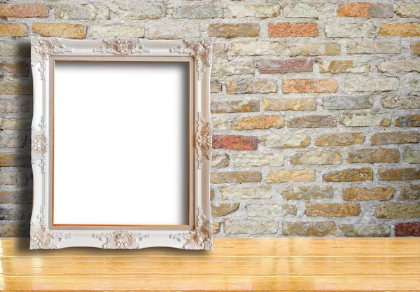 Old vintage rutic wooden picture frame — Stock Photo, Image