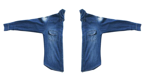 Camicie jeans close up in denim — Foto Stock