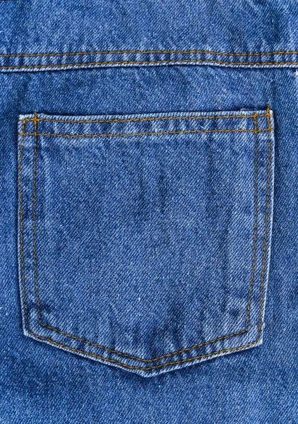 Blue Jeans Vissza Pocket Textúra Háttér Üres Hely — Stock Fotó