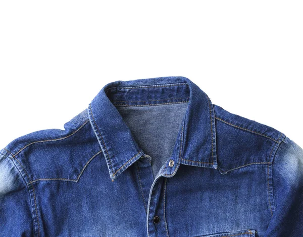 Close up jeans camisa jeans azul — Fotografia de Stock