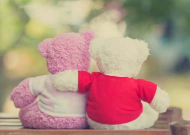 oyuncak ayı gün batımı ile 