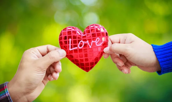 Hand holding heart sign — Stock Photo, Image