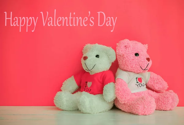 White and pink teddy bear — Stock Photo, Image