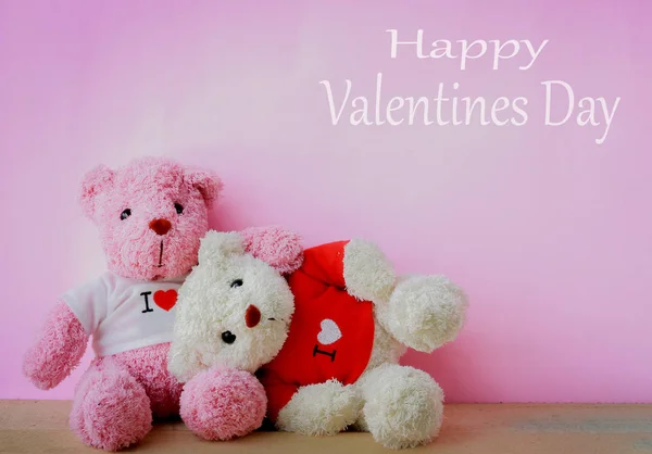 White and pink teddy bear — Stock Photo, Image