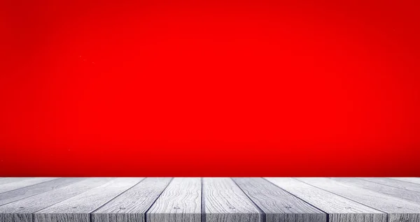 Wooden with red background — Stock Photo, Image