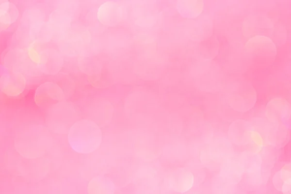 Bokeh suave pastel rosa fundo com luzes douradas borradas . — Fotografia de Stock