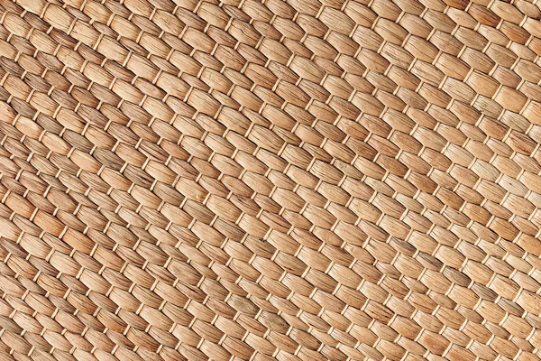 Bambus gewebt beige matt handgemachten Hintergrund. — Stockfoto