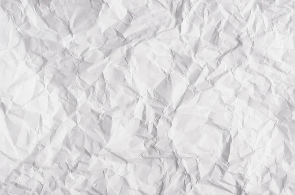 Buruşmuş beyaz kağıt dokusu. — Stok fotoğraf