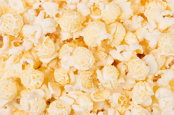 Golden Popcorn Texture Background Top View Closeup — Stock Photo, Image