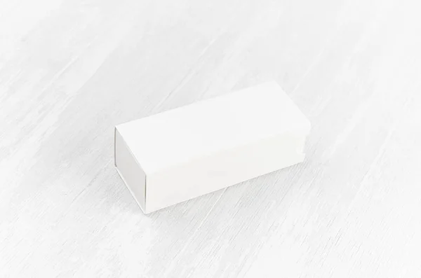 White Blank Closed Paper Rectangle Box Mock Soft Light White — 스톡 사진