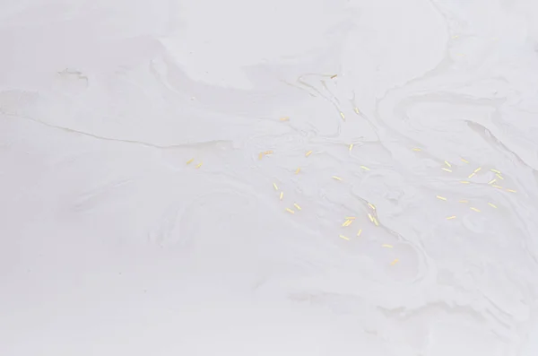 Zacht Licht Wit Abstracte Achtergrond Van Vloeibare Verf Goud Glitter — Stockfoto