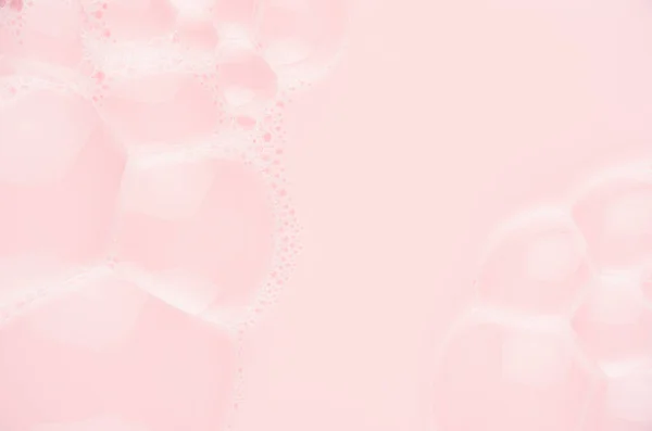 Burbujas Rosadas Flotando Agua Rosada Con Espacio Copia Como Suave —  Fotos de Stock