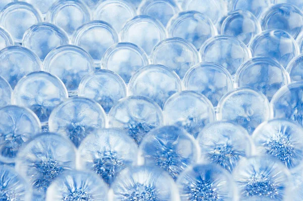 Abstrato Fundo Bolas Azuis Para Ciência Esferas Vidro Com Brilho — Fotografia de Stock