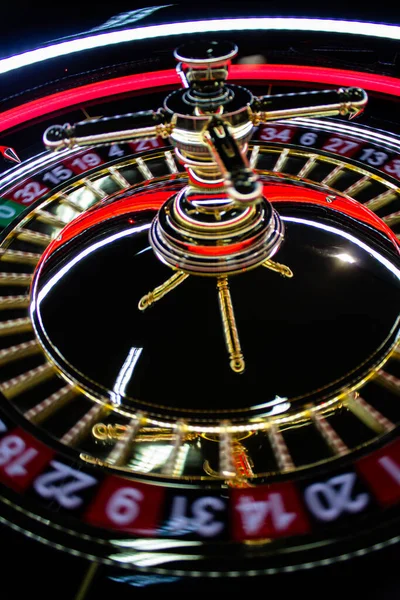 Juegos Ruleta Casino Retro Madera Hecha Mano Juego — Foto de Stock