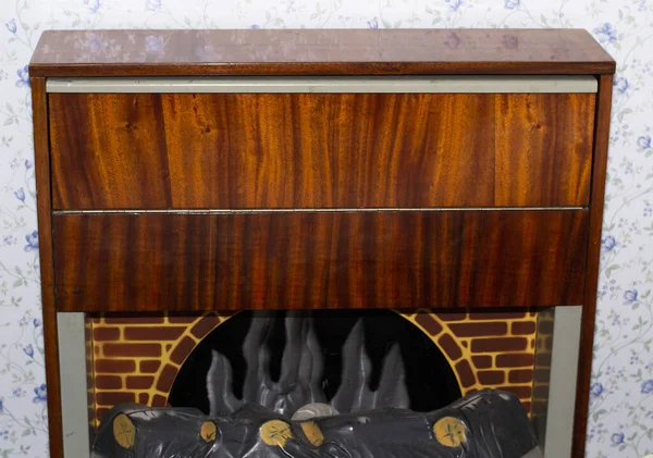 Antigua Chimenea Eléctrica Del Siglo Diseño Chimenea 1980 1989 — Foto