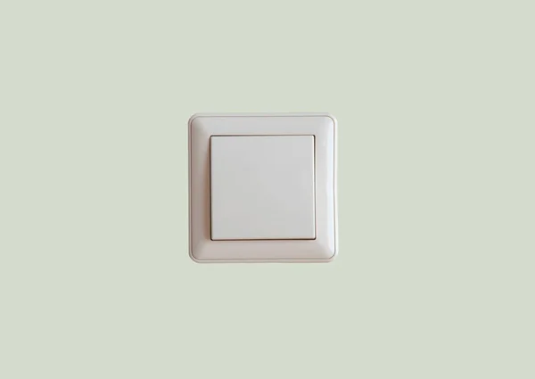 White Electric Switch Beige Wall Turn Turn Close — Stock Photo, Image