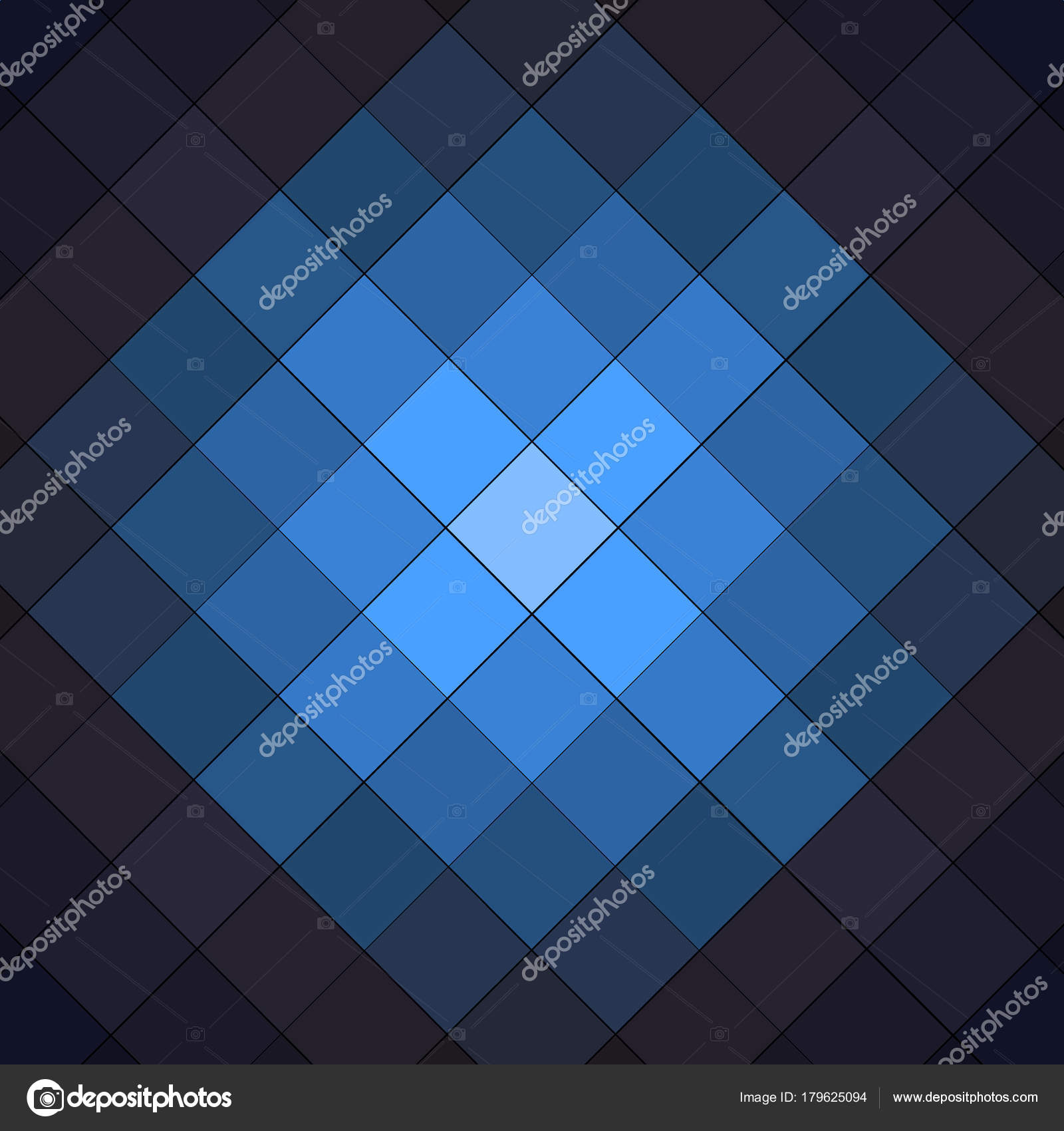 Light Dark Blue Faded Cube Checkered Pattern Background