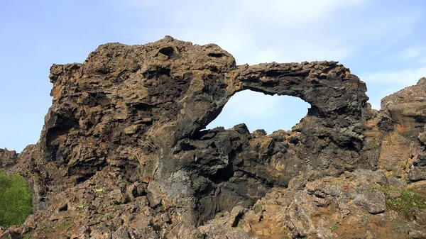 Surreal landscape from Iceland, geothermal volcanic area near Myvatn, Icelan