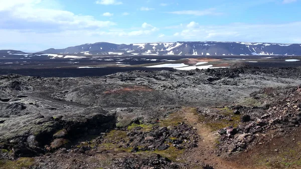 Surreal landscape from Iceland, geothermal volcanic area near Myvatn, Icelan