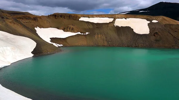 Surreal landscape from Iceland, geothermal volcanic area near Myvatn, Icelan