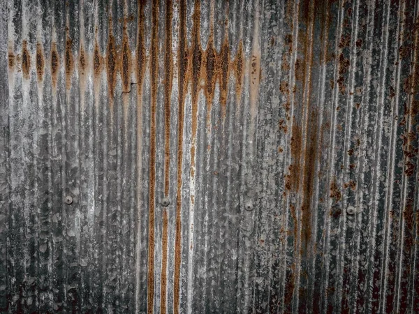 Tasarım Için Eski Çinko Yaprak Çatı Dokusu Arkaplanı — Stok fotoğraf