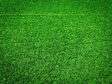 Arka planda golf sahasından güzel yeşil çimen desenleri. Çalışma ve tasarım için boşluk kopyala, Üst Görünüm