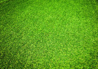 Arka planda golf sahasından güzel yeşil çimen desenleri. Çalışma ve tasarım için boşluk kopyala, Üst Görünüm