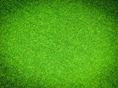 Arka planda golf sahasından güzel yeşil çimen desenleri. Çalışma ve tasarım için boşluk kopyala, Üst Görünüm