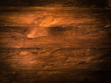 Tasarım ve çalışma için kopya alanı olan eski, kahverengi masa dokusu.